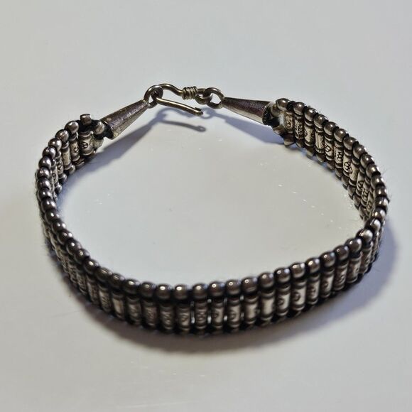 Sterling Silver Handwoven Bracelet 6.5
